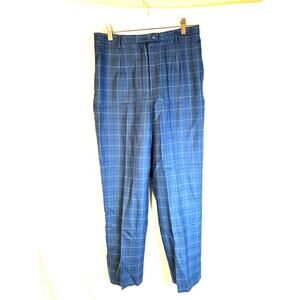 VTG Pendleton Preppy Twee Tapered Wool Flat Front Plaid Pants Size 10 Academia